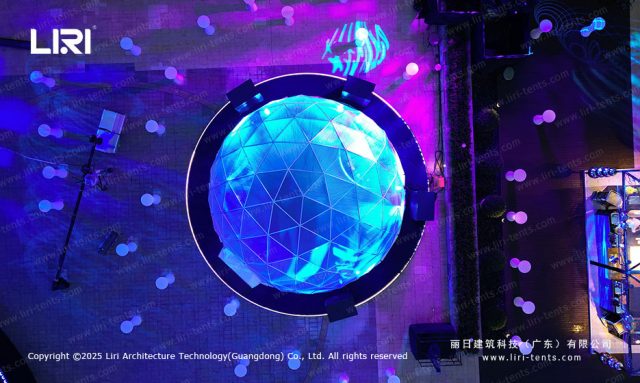 圆形活动篷房航拍图