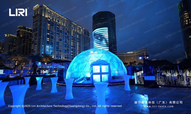 圆形活动篷房正面图